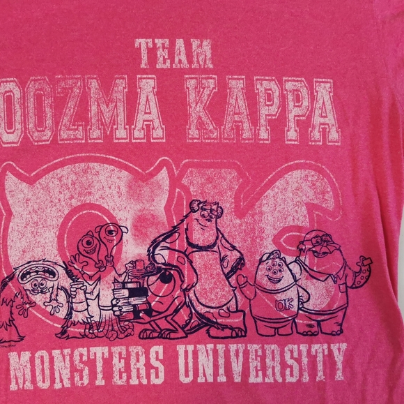MONSTER'S UNIVERSITY Women's SHIRT Size LARGE PINK - Picture 4 of 8